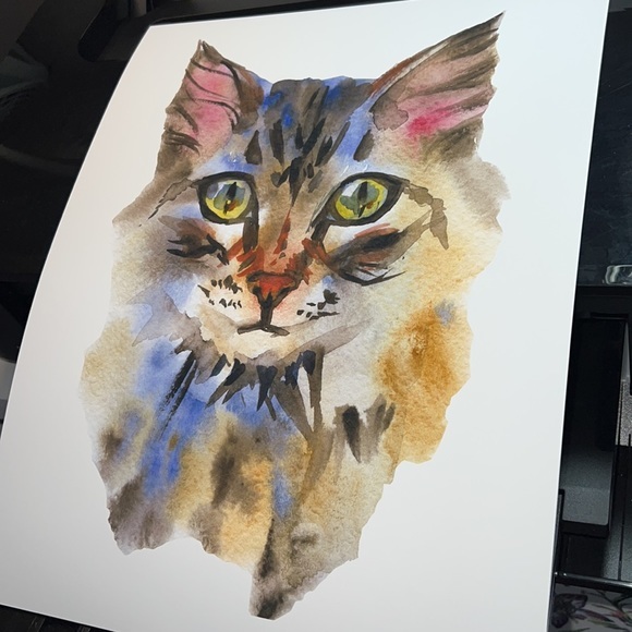 Cute Cat Portrait Wall Art Print Poster Unframed - Picture 9 of 16